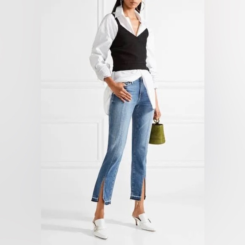 Frame Denim Le Nouveau Straight with Slit Detail Size 24